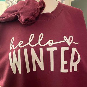 Hello Winter Crew Neck Sweatshirt